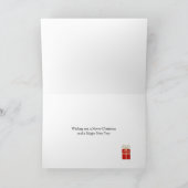 クリスマスローワーが贈り物を運ぶ シーズンカード (内部)