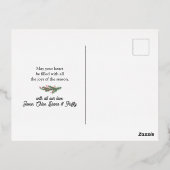 クリスマスロ素朴グキャビンウッズレイク 箔シーズンポストカード (裏面)