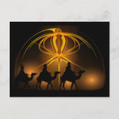 クリスマスワイズメンズベツレヘムの黄金の星 シーズンポストカード (正面)