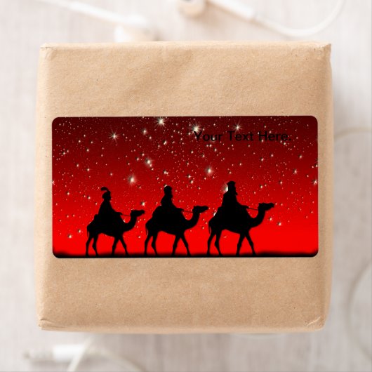 クリスマスワイズメンズレッドスカイスターライトナイト ラベル (インサイチュ)