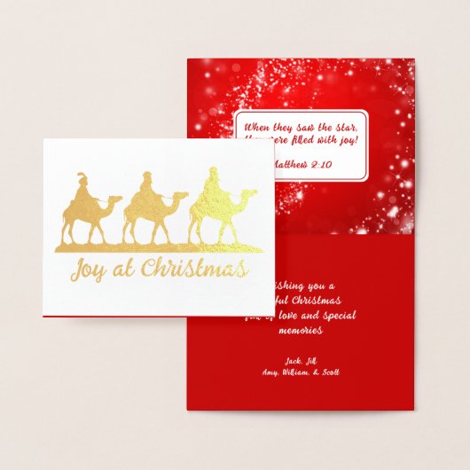 クリスマスワイズ男性の聖なる書物、 経典カードでの喜び 箔カード (ディスプレー)