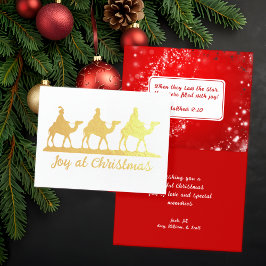 クリスマスワイズ男性の聖なる書物、 経典カードでの喜び 箔カード