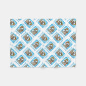 クリスマスワイヤ毛ダクシュント フリースブランケット (正面(横))