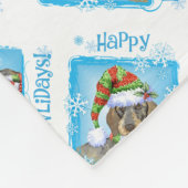 クリスマスワイヤ毛ダクシュント フリースブランケット (角)