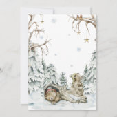 クリスマスワイルドワンパーティー動物招待状 (裏面)