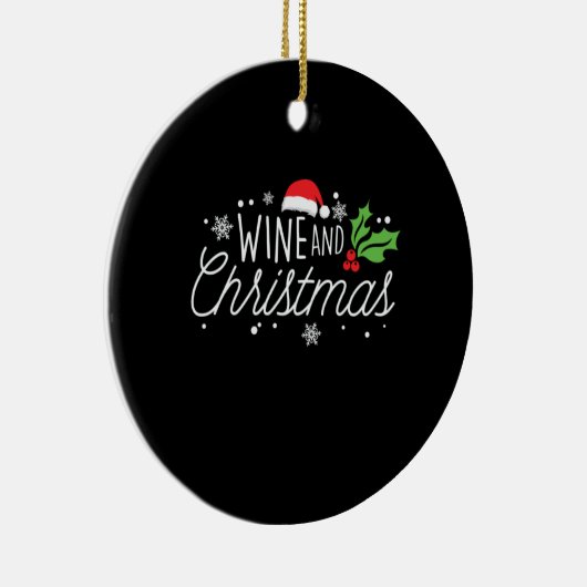 クリスマスワインとクリスマス セラミックオーナメント (右)