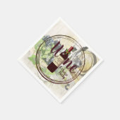 クリスマスワインとチーズのパーティー企業のイベント スタンダードカクテルナプキン (角)