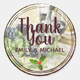 クリスマスワインとチーズのパーティー企業のカスタム ラウンドシール