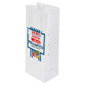 クリスマスワインとワきらめくインラベル ワインギフトバッグ (正面アングル)