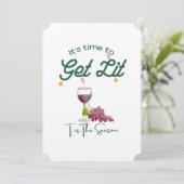 クリスマスワインのシーズンパーティーが点灯 招待状 (スタンド正面)