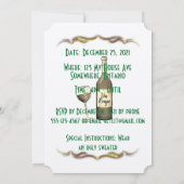 クリスマスワインのシーズンパーティーが点灯 招待状 (裏面)