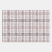 クリスマスワインベリーグレーバラ抽象芸術プレイド ラッピングペーパーシート (正面3)