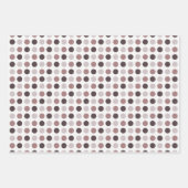 クリスマスワインベリーグレーバラ抽象芸術プレイド ラッピングペーパーシート (正面2)