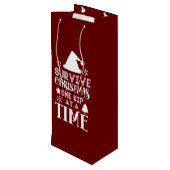 クリスマスワインホルダー ワインギフトバッグ (裏面アングル)