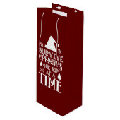 クリスマスワインホルダー ワインギフトバッグ (正面アングル)