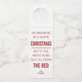 クリスマスワインボトルラベル ボトルネックタグ