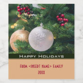 クリスマスワインラベルセット ワインラベル (シングルラベル)