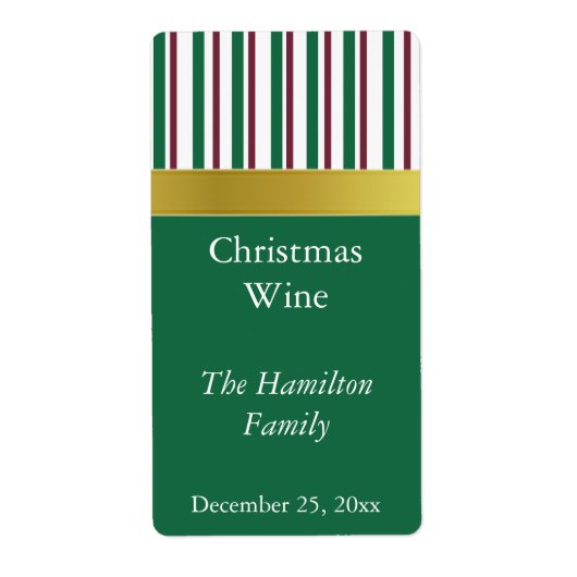 クリスマスワインラベル ラベル (正面)