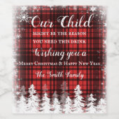 クリスマスワインラベル，先生ギフト，私たちの子供 ワインラベル (シングルラベル)