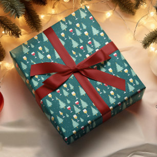 クリスマスワイン愛好家 ラッピングペーパー