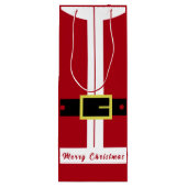 クリスマスワイン抱き枕サンタクロースのギフトおもしろい- ワインギフトバッグ (裏面)