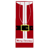 クリスマスワイン抱き枕サンタクロースのギフトおもしろい- ワインギフトバッグ (正面)