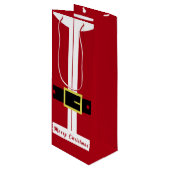 クリスマスワイン抱き枕サンタクロースのギフトおもしろい- ワインギフトバッグ (正面アングル)