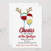 クリスマスワイン招待状 招待状 (正面/裏面)