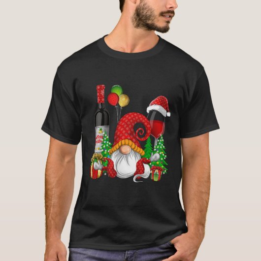クリスマスワイン格言クリスマス応援 Tシャツ (正面)