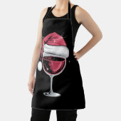 クリスマスワイン面白い エプロン (インサイチュ)