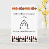 クリスマスワイン カード (黄色い花)