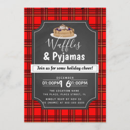 クリスマスワッフルとパジャマのブランチパーティー 招待状