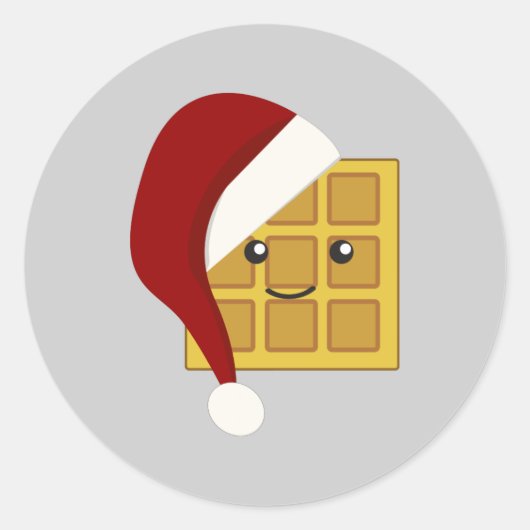 クリスマスワッフル ラウンドシール (正面)