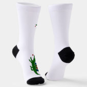 クリスマスワニのクルーソックス ソックス (傾斜あり)
