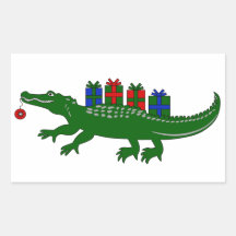 クリスマスワニステッカー