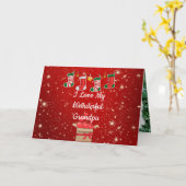 クリスマスワンダフルおじいちゃん カード (黄色い花)