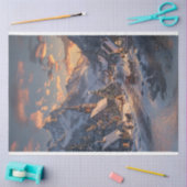 クリスマスワンダーランドで山のデコパージュ 薄葉紙 (クラフト)