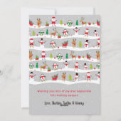 クリスマスワンダーランド雪だるまペンギン4写真 シーズンカード (裏面)