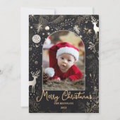 クリスマスワンフォトエレガントフェスティバル シーズンカード (正面)