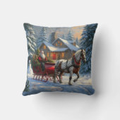 クリスマスワンホースライサンタ クッション (裏面)