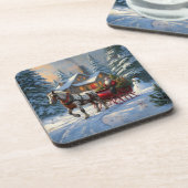 クリスマスワンホースライサンタ コースター (左側)