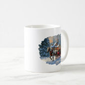 クリスマスワンホースライサンタ コーヒーマグカップ (正面右)