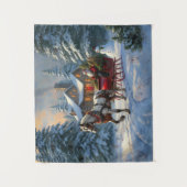 クリスマスワンホースライサンタ タペストリー (正面)