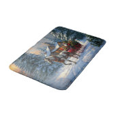 クリスマスワンホースライサンタ バスマット (アングル)