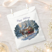 クリスマスワンホースライサンタ フェイバーバッグ (クリップ留めされた状態)