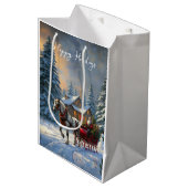 クリスマスワンホースライサンタ ミディアムペーパーバッグ (正面アングル)