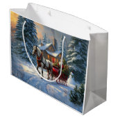 クリスマスワンホースライサンタ ラージペーパーバッグ (裏面アングル)