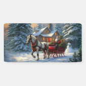 クリスマスワンホースライサンタ 横断幕 (横)