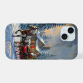 クリスマスワンホースライサンタ iPhone 15ケース (裏面横)