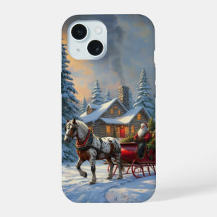 クリスマスワンホースライサンタ iPhone 15ケース